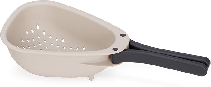 Collapsible Long Handle Colander ā 8.5 Inch Small Foldable Kitchen Strainer for Fruits, Vegetables, Pasta & Grains