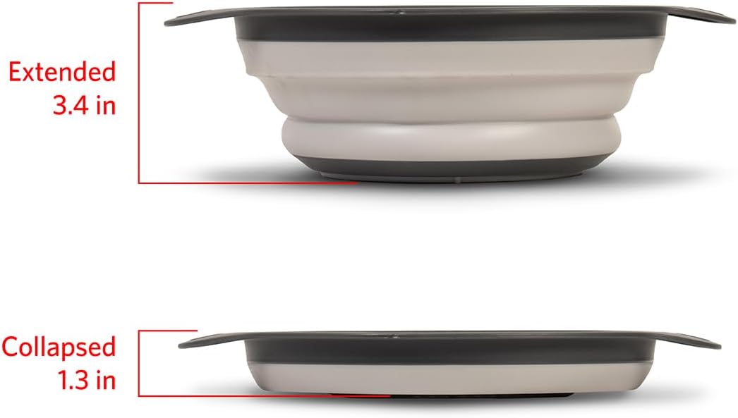 Collapsible Silicone Colander – Large 11.5 Inch Foldable Kitchen Strainer Basket for Fruits, Vegetables, Pasta & More