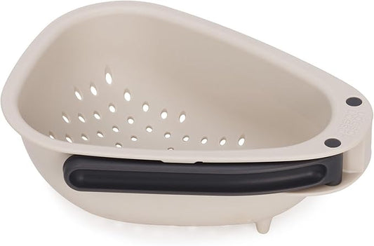 Collapsible Long Handle Colander – 8.5 Inch Small Foldable Kitchen Strainer for Fruits, Vegetables, Pasta & Grains