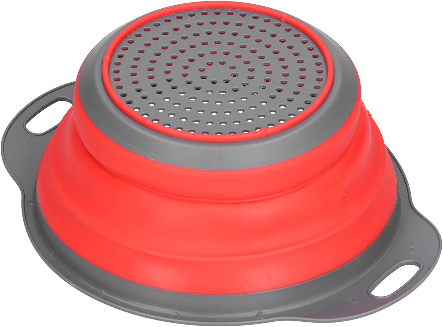 Collapsible Silicone Colander – Foldable Strainer Basket for Kitchen, Fruits, Vegetables & Pasta, Round 9.7 Inch